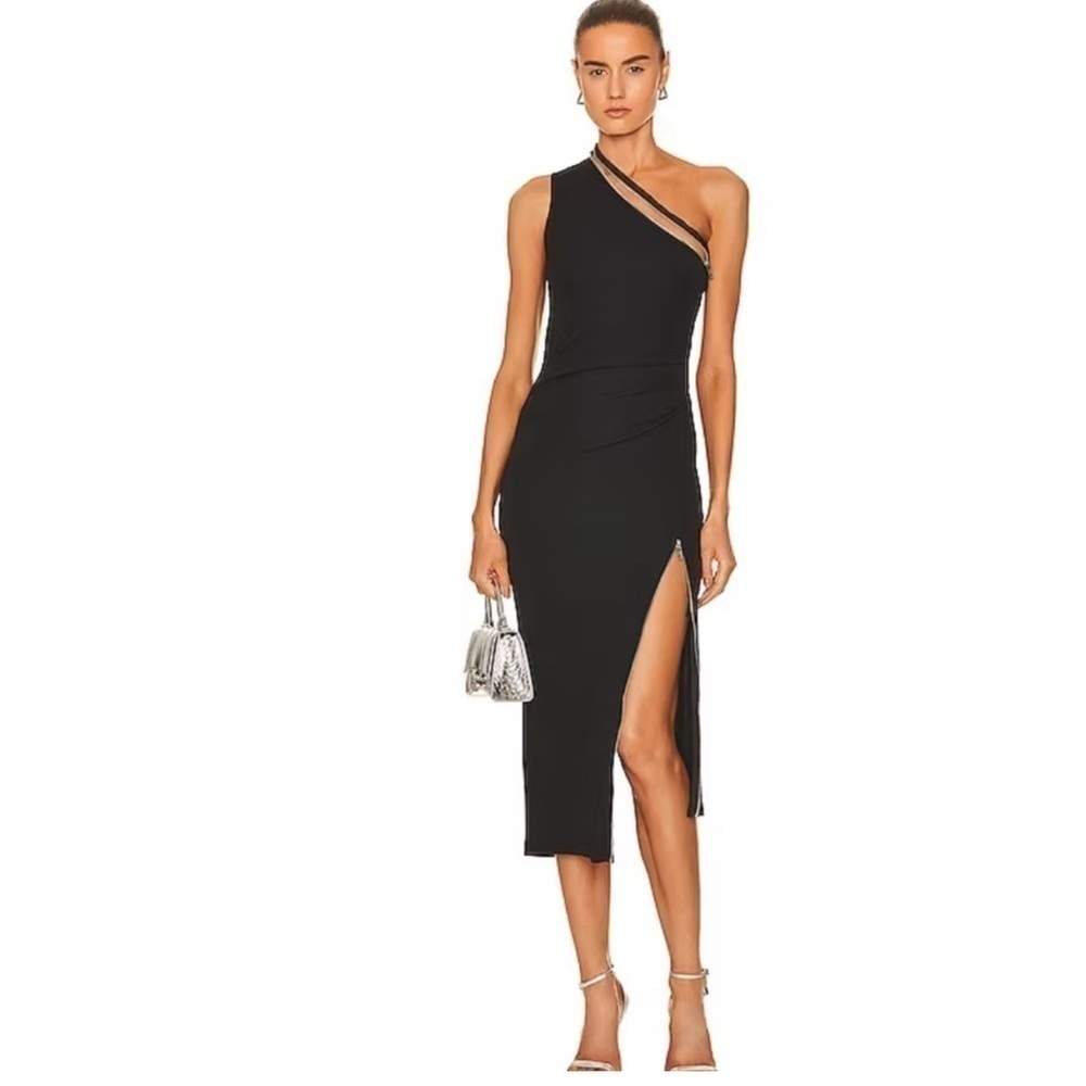 Stunning Helmut Lang Asymmetric Zip Dress